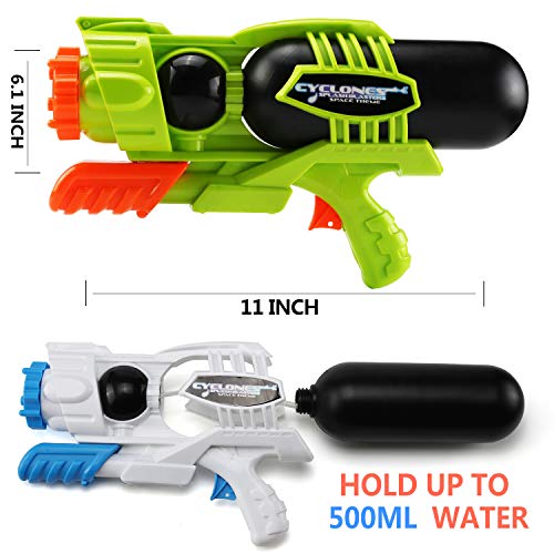 MAPIXO 2 Pack Super Water Gun(No Leaking), High Capacity Water Shooter Soaker Blaster Squirt Toy for Swimming Pool Party Sand Beach Game Outdoor Summer Fight Activity for Child Kid boy and Girl