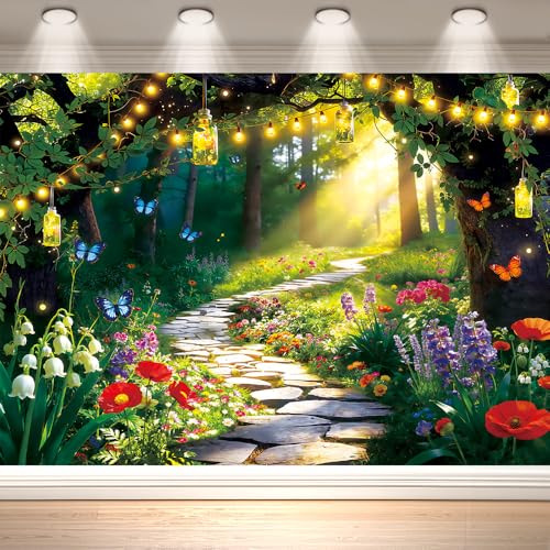 Fondo Fotográfico Bosque Mágico Primavera 10x8 ft miniatura 1