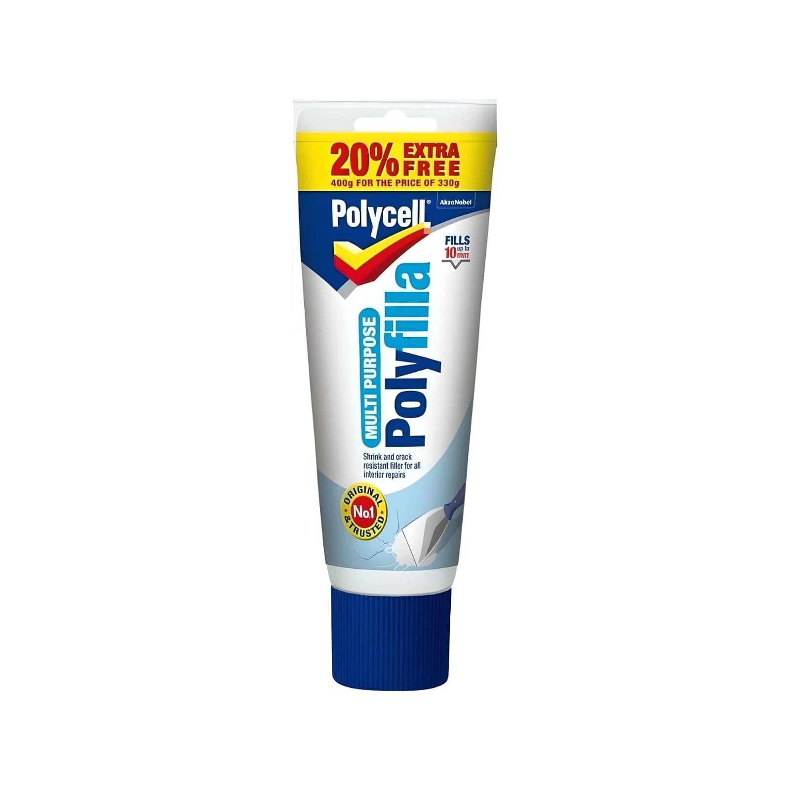 UHR Multi-Purpose Shrink & Crack Resistant, Filler for Smooth, Durable Repairs, Easy to Apply, Strong Adhesion, Perfect for DIY and Home Improvement Projects, (White, 330g)
