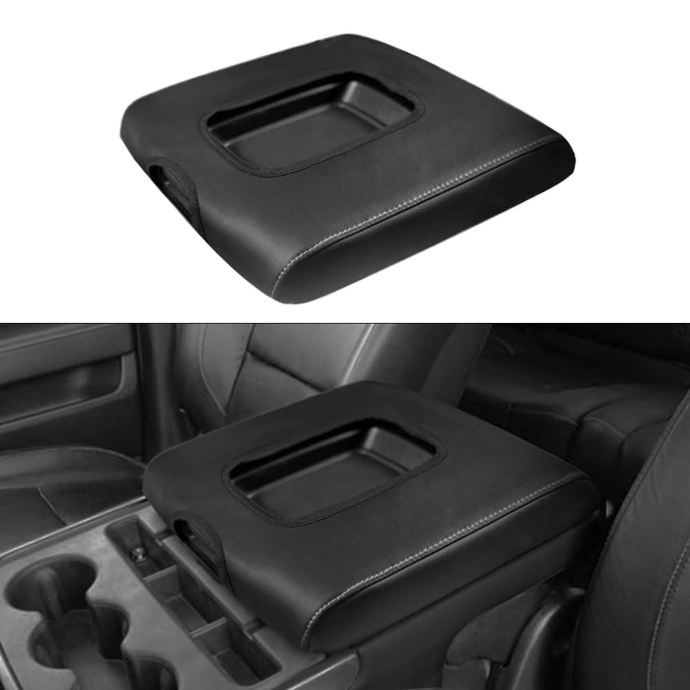 DEYTOP Center Console Cover for Chevy Silverado 2014-2018 Accessories Console Armrest Cover for GMC Sierra 2014-2018 Car Cushion Protector Pad (Black