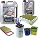 Produktbild Filter Set Inspektionspaket 6 Liter Liqui Moly Motoröl MoS2 Leichtlauf 10W-40 MANN-FILTER Innenraumfilter Kraftstofffilter Luftfilter Ölfilter