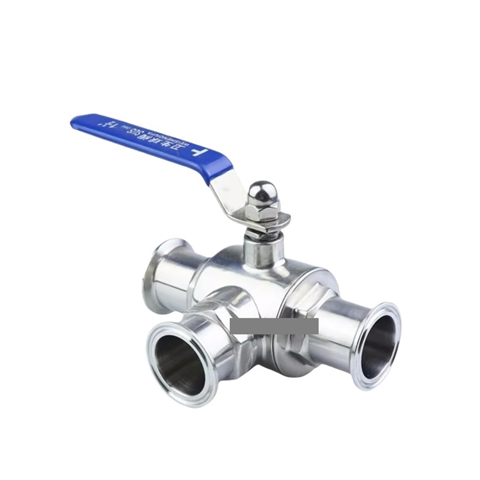 ZGPOSQKZSC SS304 Pipe OD 32MM Stainless Steel 3 Way Ball Valve T Port Ferrule Type 50.5mm Tri Clamp