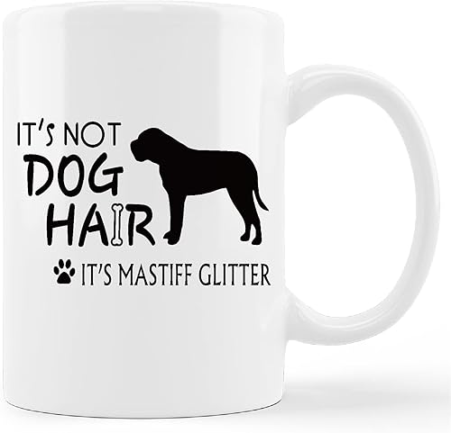 Taza divertida de Chihuahua, taza de cerámica con purpurina It's Not Dog Hair It's Chihuahua  Taza de café con leche de 11 onzas, regalos para