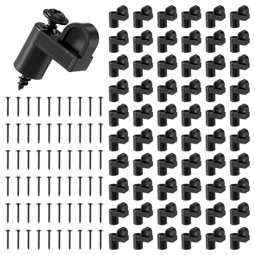 60 Pack 3/8 Inch Nylon Window Screen Clip with Screws, Offset Window Clips, Storm Door Clips for Glass and Screen for Fastens Windows Screens Storm Door Panels (Black) by Caeuiciw - Used condition - US$5.18