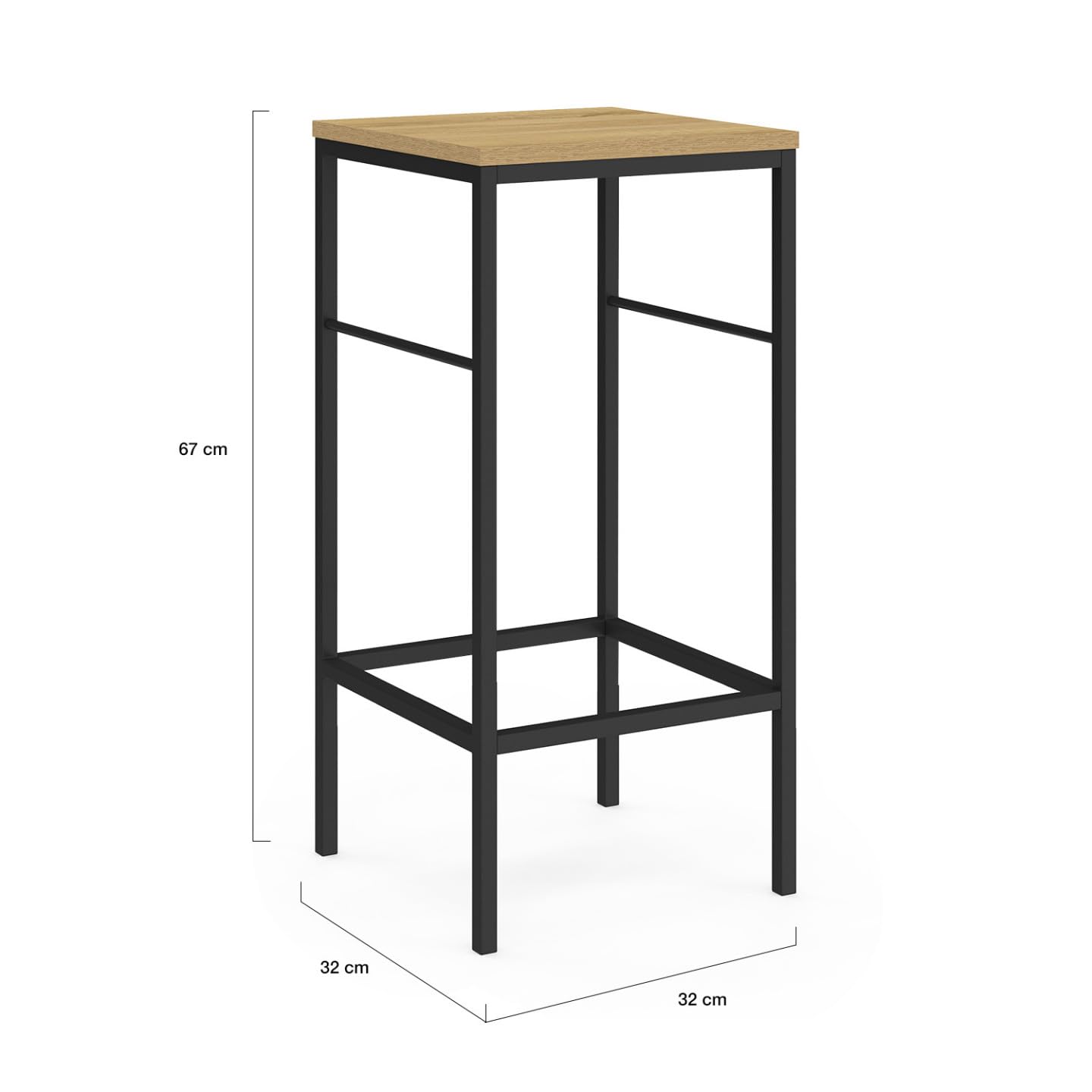 IDMarket - Lot de 2 tabourets de Bar Detroit Design Industriel