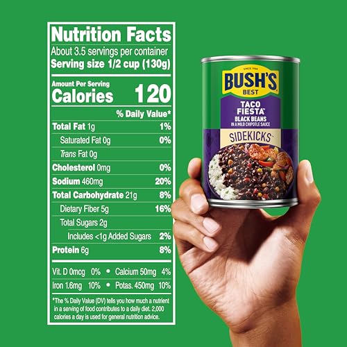 Image of Bush's Best Taco Fiesta Black Beans, 15.1 oz, (Pack of 12)