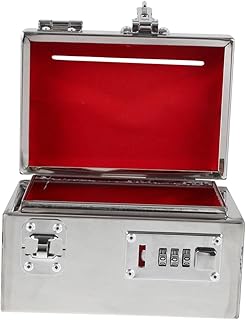 Edelstahl Spardose mit Passwort und Doppelschloss Große Metall Geldkassette für Münzen und Scheine Sichere Aufbewahrung für Zuhause und Büro Robuster Moderner Sparbehälter für