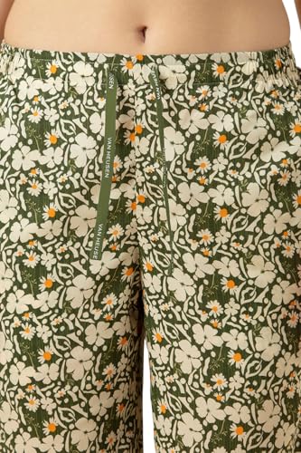 Image of Van Heusen Women's Printed Lounge Pants | Drawstrings & Side Pockets | Ultra Soft Fabric | Relaxed Fit | At home pyjamas | Everyday Comfort | Printed | Style 55306 | Available in Pack of 1 & 2