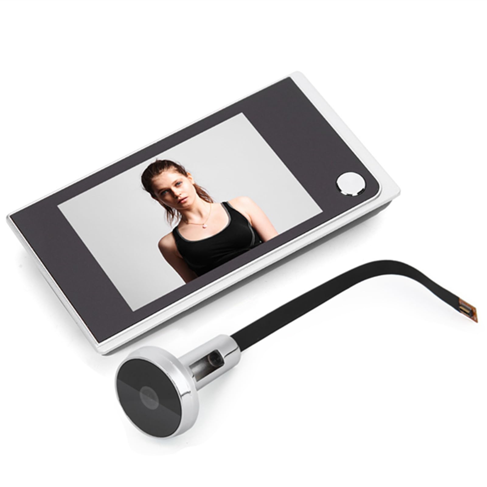 Fydun Electronic Monitoring Camera, 3 5 Digital LCD 120 Degree Peephole Viewer Photo Door Hardware Locks Visual Cat Eye Doorbel Wide View Angle Outdoor Security System