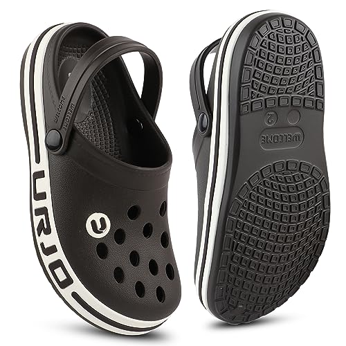 Image of URJO Streak Kid's Clogs /Sandals with Adjustable Back Strap Ultra Soft & Flexibility Anti Skid Comfortable Waterproof Daily Mules Clogs /Sandals Boy's & Girl's