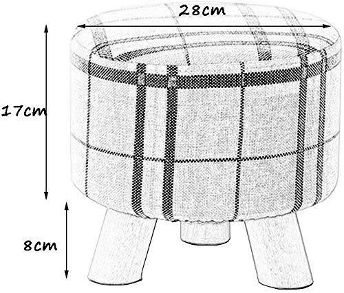 CS-STO Small Stool, Shoe Stool at The Door,Small Stool Solid Wood Coffee Table Low Stool Fashion Creative Adult Shoes Shoes Bench Sofa Bench Bench Home Linen Fabric Seat Cushion Removable,Green foot s
