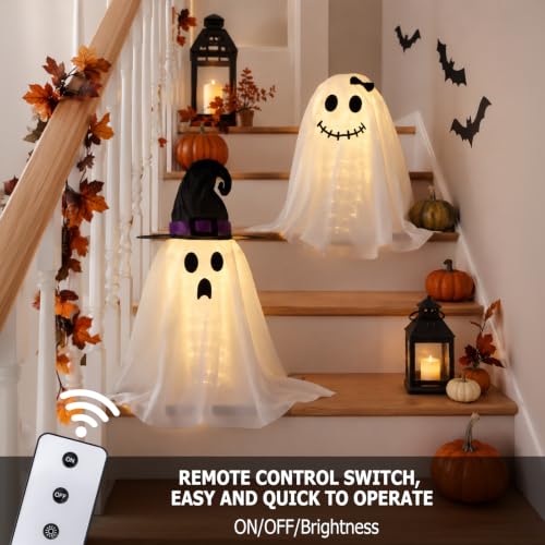 Lansian Halloween Light Up Spooky Ghost Lights Indoor Party Decorations by Lansian - Used condition - Image 6
