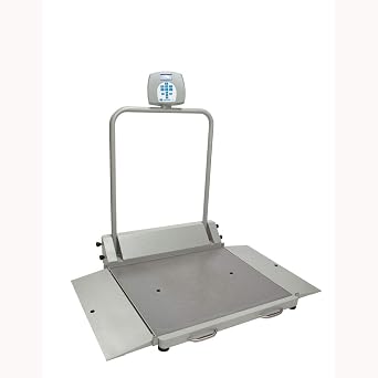 Health o meter 2610KG Wheelchair Scale with Dual Ramps & Bluetooth, 454 kg Capacity, EMR Connectivity, and Casters for Easy Mobility