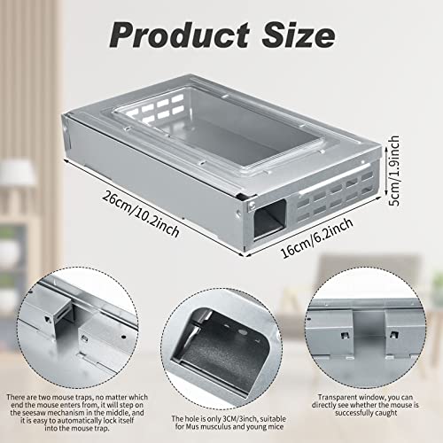Multi Catch Mouse Trap Clear Top Humanized Mouse Trap Rodent Mouse Trap For Indoor Outdoor Rat Control Pet And Kids Security (4 Pack) #TOP1