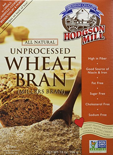 Hodgson Mill Wheat Bran Unprocessed, 14-Ounce (Pack of 6)