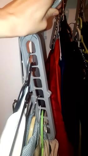 LANMOK Lot De 6 Cintres Magiques Gain De Place Rotatifs 360° - Organisateur Vêtements Chemises Pantalons