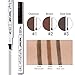 Ethradia Tattoo Eyebrow Pen With Four Tips Brow Pen Long-lasting Waterproof Liquid Eyebrow Pencil Fork Tip Eyebrow Tattoo Brow Gel for Eyes Makeup (Brown)