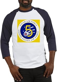 CafePress USAF 5Th AF Clock Baseball Jersey Baseball Shirt