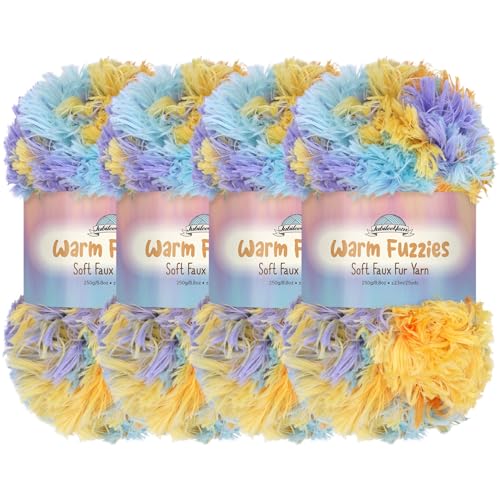 JubileeYarn Warm Fuzzies Yarn - Caribbean Beach - 4 Skeins
