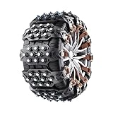 [Ellniges]【Tire Chains】for Cars & SUVs - 【Hi- Ice Chains】with Quenched Steel Spikes, TPU Links for Cold Resistance, sy Inst without Ja - for 【-Terrain】Snow & Mud