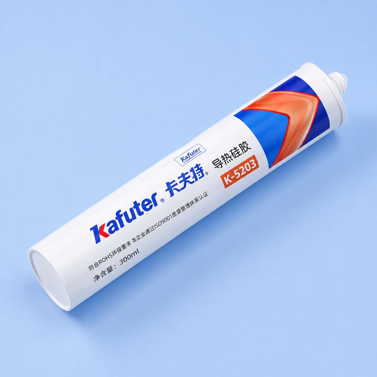 VIDOO Kafuter K-5203 300 ml Przemysłowy Silikonowy Uszczelniacz, Przemysłowy Silikonowy Uszczelniacz, Biały Wkład Termoprzewodzący RTV do Masowej Produkcji