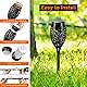 Beoloeb® Solarleuchten für Außen Garten - 6 Stück 12 LED Solar Fackel Gartenfackeln für Draußen mit Realistischer Flammeneffekt Solarlampen für Außen Gärten Rasen IP65 Wasserdicht Solar Beleuchtung