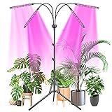 Grow Lights for Plants with Stand ,Full Spectrum Grow Light,Plant Growing Lamps with 80 LED Lamps,3/6/12H Timer,360° Flexible Gooseneck,3 Switch Modes,Suitable for Various Plant Growth