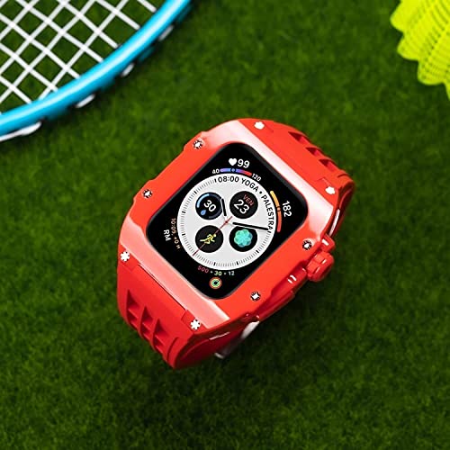 Correa de goma para Apple Watch Ultra que transforma tu reloj con un bisel protector robusto 4