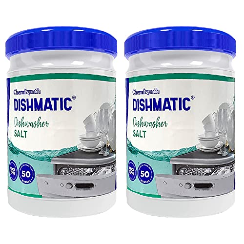 Image of Dishmatic Dishwasher Salt Automatic Dishwasher Salt Powder - 2 kg Regular Combo Pack for Spot-Free Clean Dishes Compatible with All Dishwashers (Pack of 2)