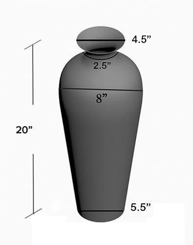 Miniatura 7 de Florero de mosaico, jarrón alto, florero decorativo de mosaico de 20 pulgadas, jarrón de acento védico con incrustaciones de mosaico de vidrio con