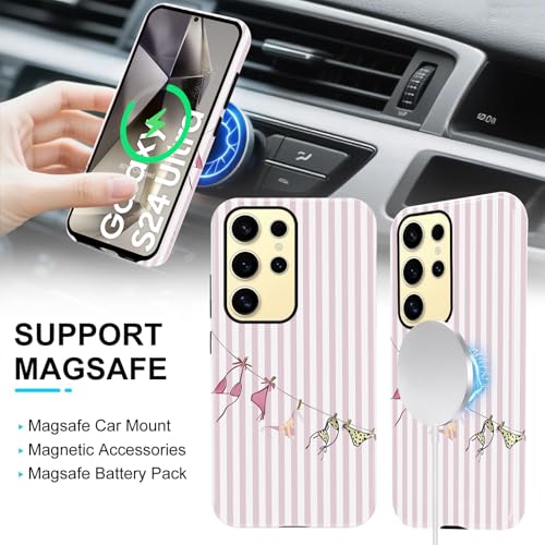 Coque rigide rose premium Samsung S24 Ultra fine et résistante