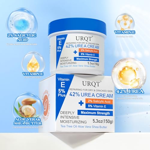 42% Urea Cream with 2% Salicylic Acid & 5% Vitamin E - Intensive Moisturizer Foot & Hand Repair Cream for Dry, Cracked Skin - 150g – Bild 4