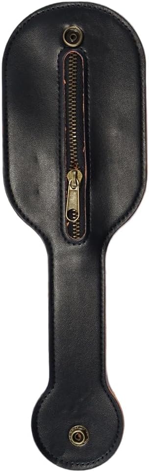 Alide Black Leather Coin Purse for Men - Mini Wallet with Belt Loop, Self Defense Design, Fits Leather Bags