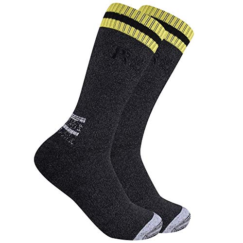 Timberland PRO Men's TB235061TD Down Draft Crew Length Boot Socks 2-Pack - X-Large - Charcoal Heather