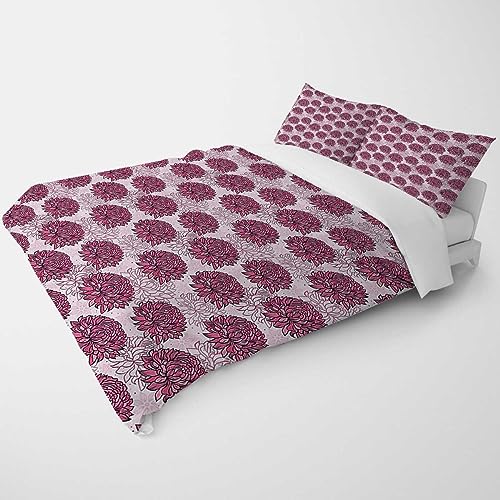YANFENQI Queen Duet Covers Pink Patterned Country Style Bedding for Women & Men’S Bedroom...