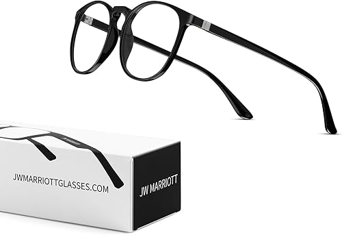 JW MARRIOTT Lentes de bloqueo de luz azul, lentes de luz azul para mujeres y hombres, lentes transparentes antiBlu-Ray para juegos
