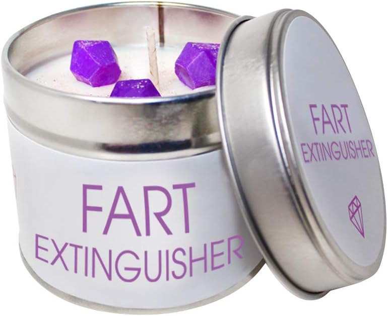 Sheenashona Made To Order Fart Extinguisher Quote Handmade Soya Wax Candle Tin (White Linen)