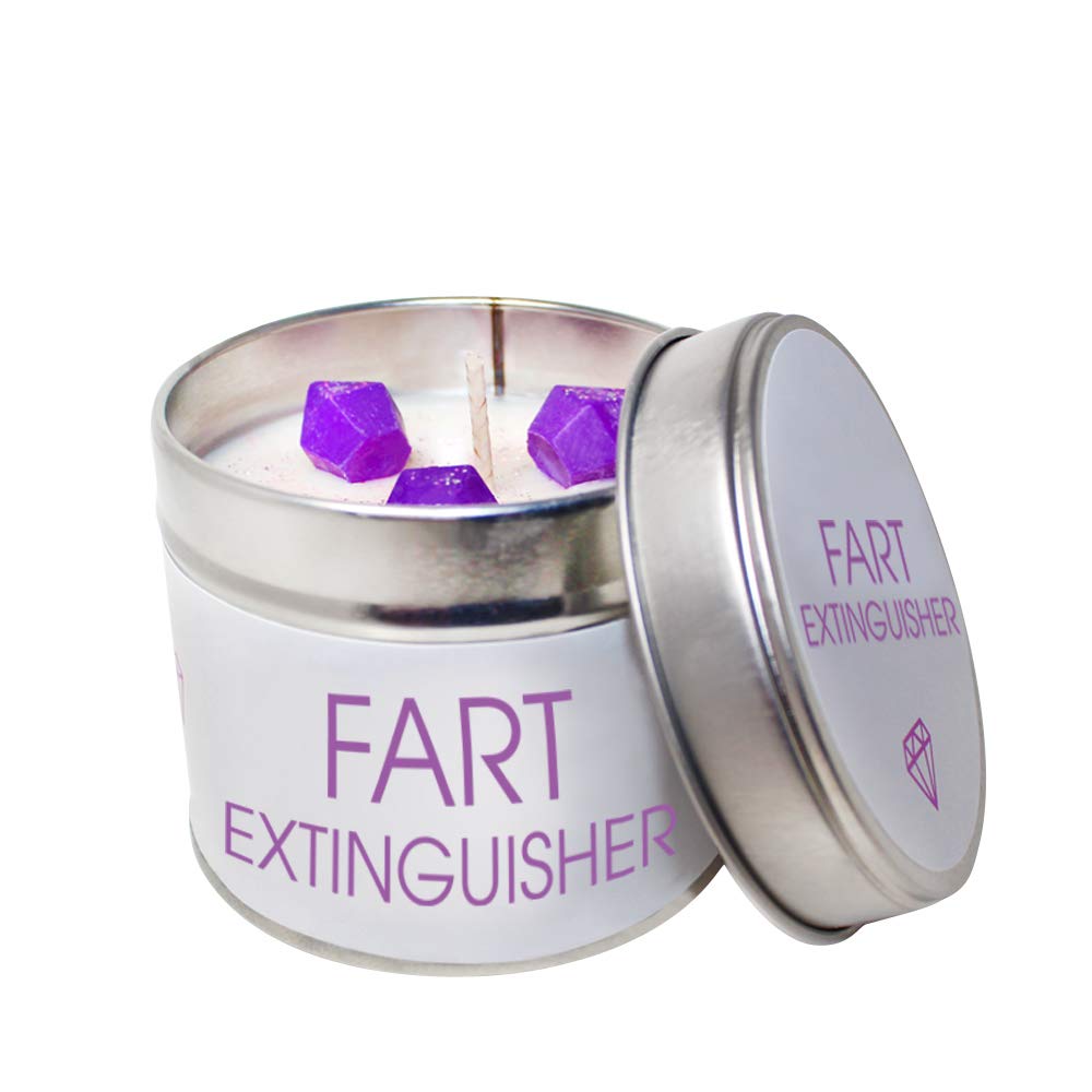 Sheenashona Made To Order Fart Extinguisher Quote Handmade Soya Wax Candle Tin (White Linen)