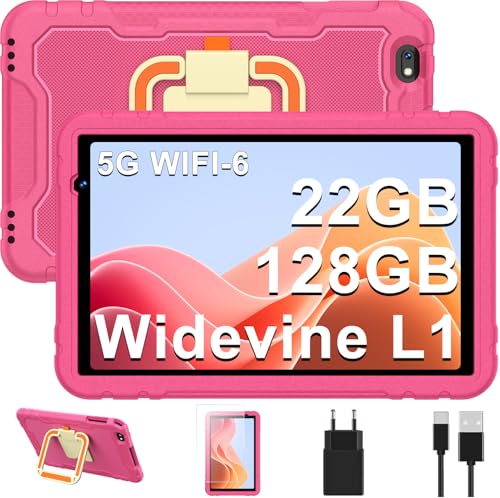 JUEDUR Tablet Niños 10 Pollici Android 14, 22GB RAM + 128GB ROM (...