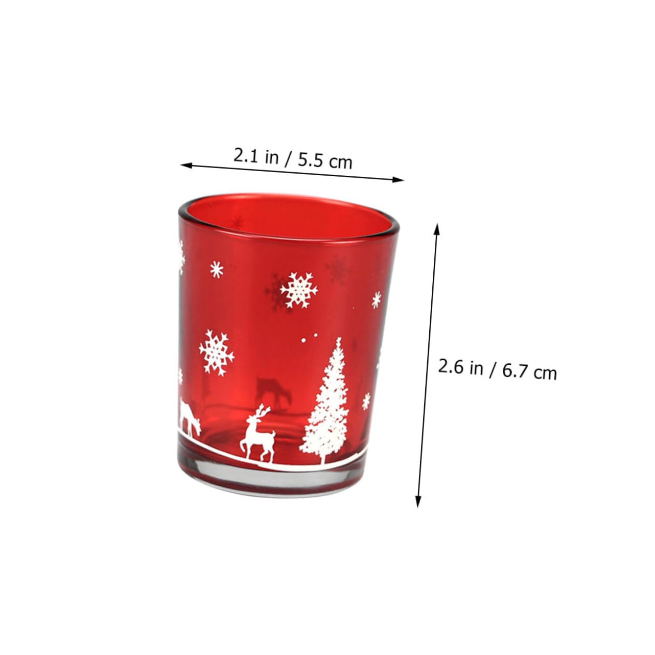 ERINGOGO Giant Christmas Decorations Large Glass Candle Cups DIY Xmas Candle Containers Gothic Room Decor
