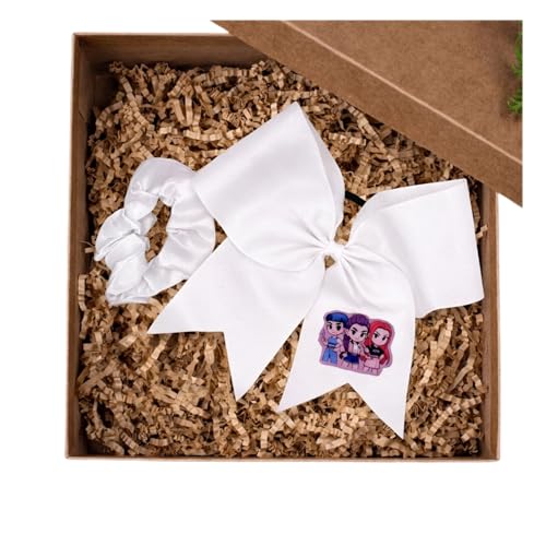 K-Pop Inspired Large Hair Bow with Matching Scrunchie – Purple Bow...