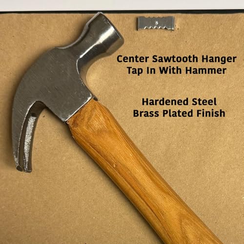 Image of Premium Quality 1 inch Brass Plates Nailess Sawtooth Hanger - 20 Pack