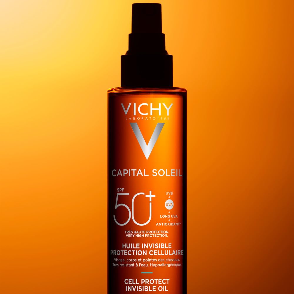 Vichy Capital Soleil Huile Solaire SPF50+ Visage Corps Cheveux 200 ml