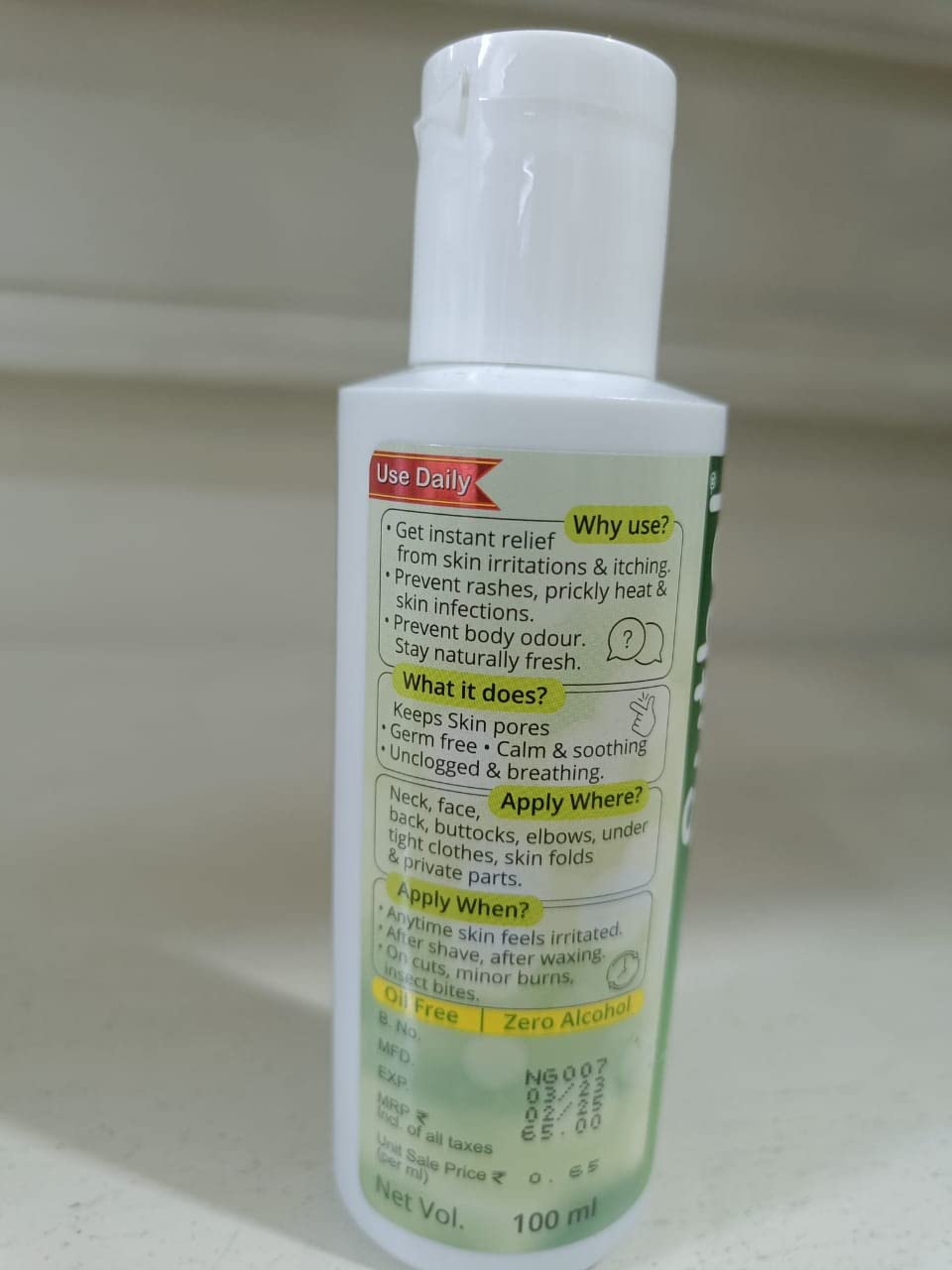BOROLINE's Suthol Active Neem Gel 100 ml + Neem Spray 100 ml + Chandan + Aloe Vera | Stops Skin Irritations, Prickly Heat, Itching, Rashes (Pack of 4) - Image 7 thumbnail