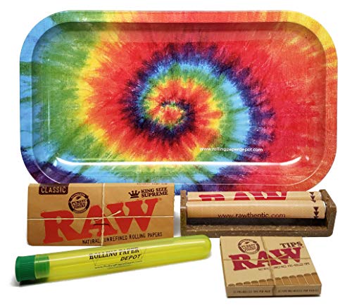 Bundle - 5 Items - RAW King Size Supreme, 110 Roller and Pre-Rolled