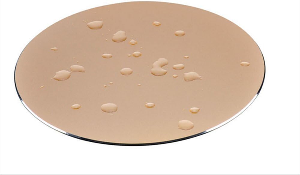 Kelake Round Optical Mouse Pad, Gaming Aluminium Mouse Pad, Non-slip Flannel Base & Micro Sand Blasting Surface For Fast and Accurate Control (Gold2)