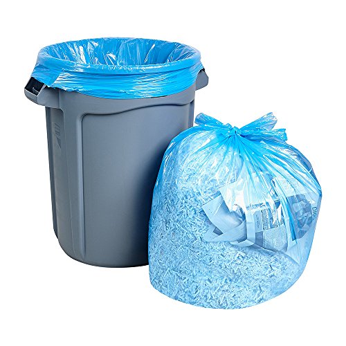 Recycling Trash Bags, 33 Gallon, (Value Pack 100 Bags W/Ties) Large Blue Garbage Bags 30 Gallon, 32 Gallon, 33 Gallon Trash Can Liners. #TOP2
