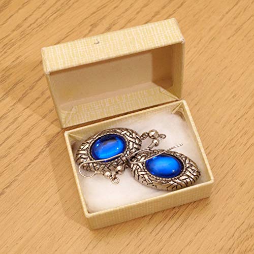 Restored by UkaVintage Earrings Packed in Cornish Stone Co. Ltd Cutter & Mounters of Precious Stones Box