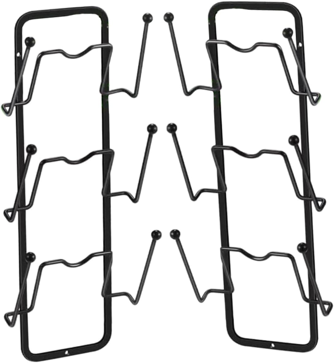 2pcs Punch Pot Lid Organizer Rack Kitchen Storage for Pot Lids Stable Design Smooth No Drill Installation Space-saving Holder for Kitchen Utensils