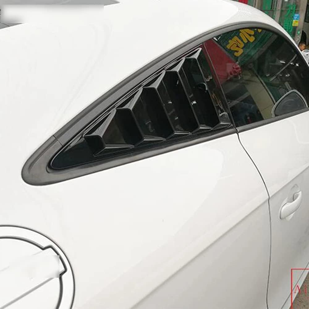 Pièces décoratives de Stores de Lunette arrière de Voiture pour A-u-d-i TT 2008-2014,Persiennes de fenêtre latérale arrière Accessoires,B-Glossy Black